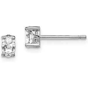 5x3mm | CZ Oval Sterling Silver Post Stud Earrings