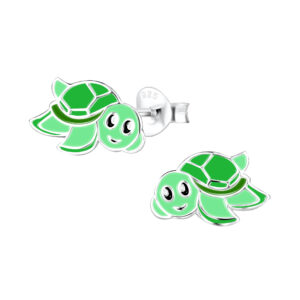 Turtle Sterling Silver Post Stud Earrings