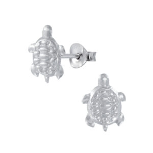 Sterling Silver Turtle Stud Earrings