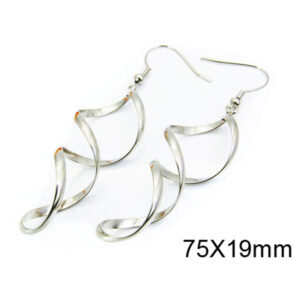 Twist Fashion Stainless Steel Hook Drop Dangle Earrings