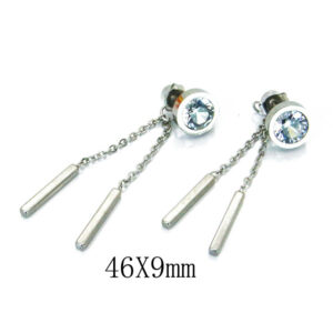 CZ Fashion Stainless Steel Post Drop Dangle Earrings