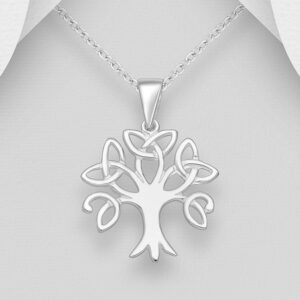16" | Sterling Silver Celtic Tree Of Life Pendant Pendant