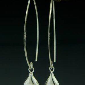 Silver Kisses Marquis Earrings - Made in the USA