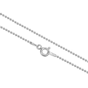 1.2mm Bead Sterling Silver Chain