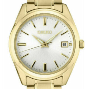 Seiko Essentials Gold Tone White Dial Watch
