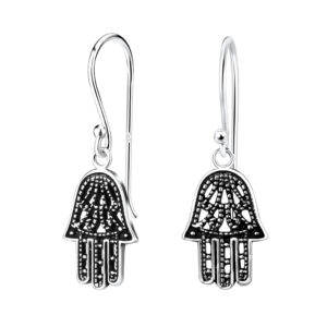 Hamsa Sterling Silver Earrings