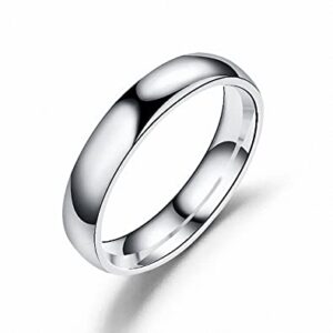 4MM PLAIN HIGH POLISH STAINLESS STEEL WEDDING BAND