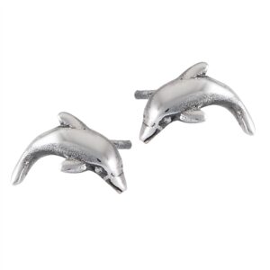 9MM | DOLPHIN STERLING SILVER POST STUD EARRINGS