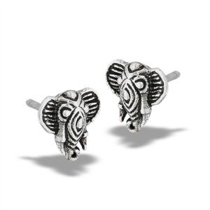 7MM | GANESH ELEPHANT STERLING SILVER POST STUD EARRINGS