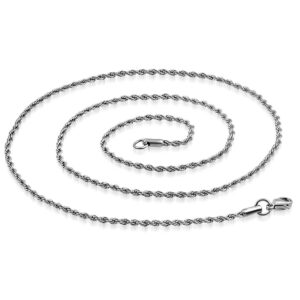 L-24" W-2.3mm | Stainless Steel Lobster Claw Clasp Braided Rope Link Chain