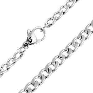L-18" W-4.5mm | Stainless Steel Lobster Claw Clasp Pave Curb Cuban Link Chain