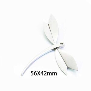 CZ Dragonfly Stainless Steel Necklace